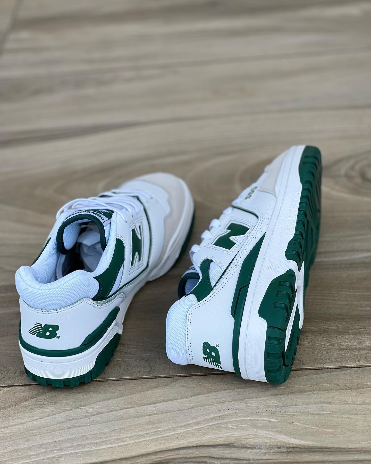 New Balance 550 white green