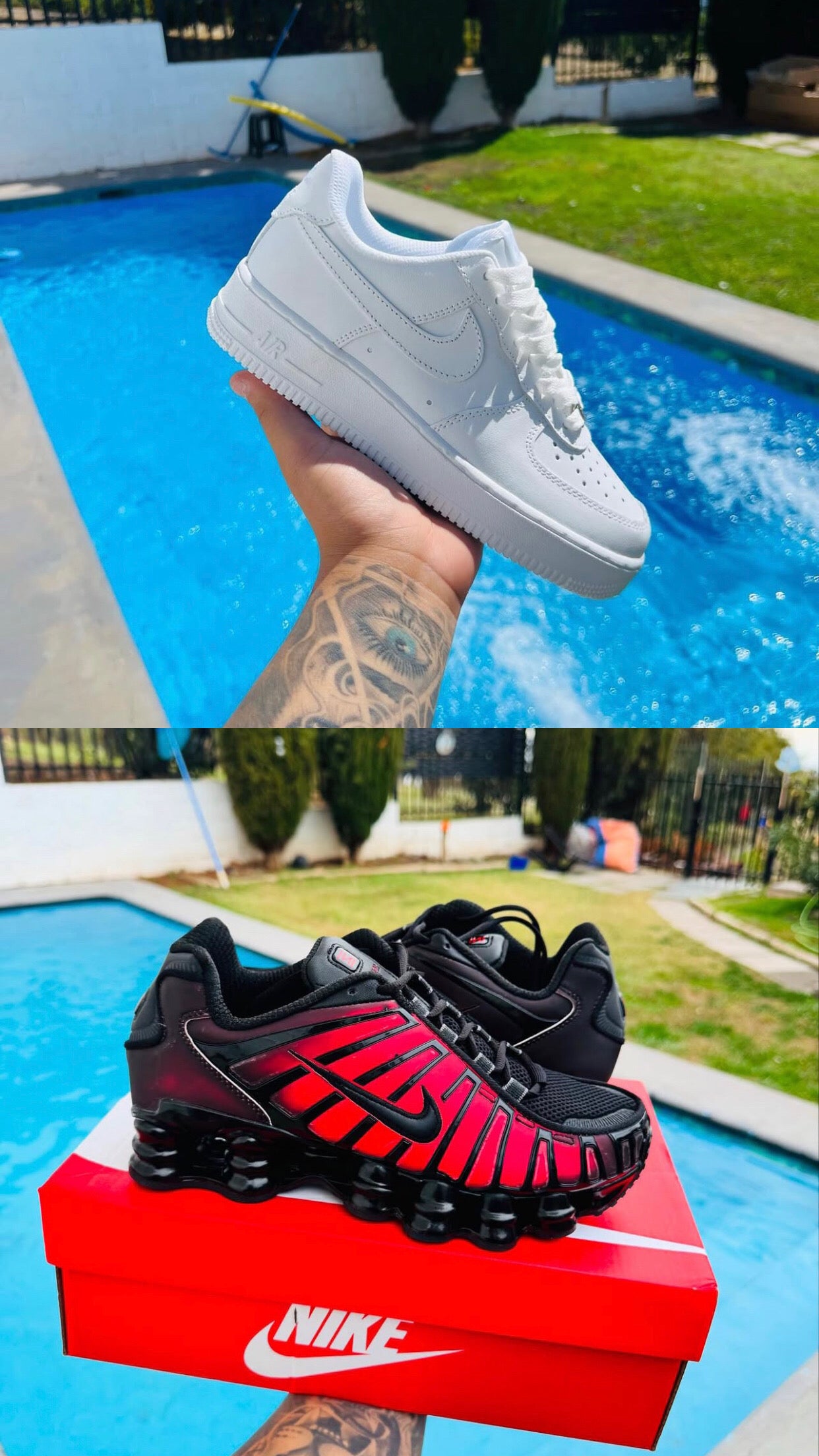 Nike Airforce 1 low  + Nike Shox TL -thermo~reactive ( combo )