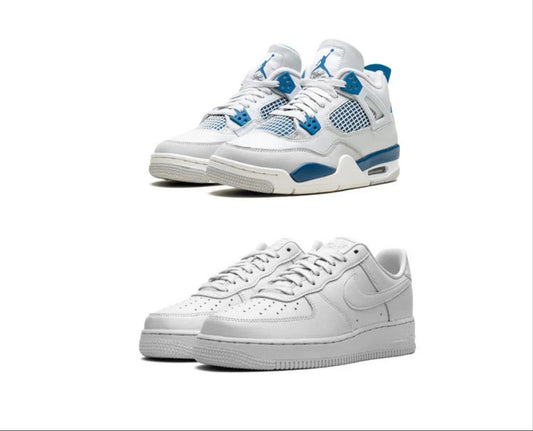 Nike Air jordan retro 4+ Nike Airforce 1 ( combo )