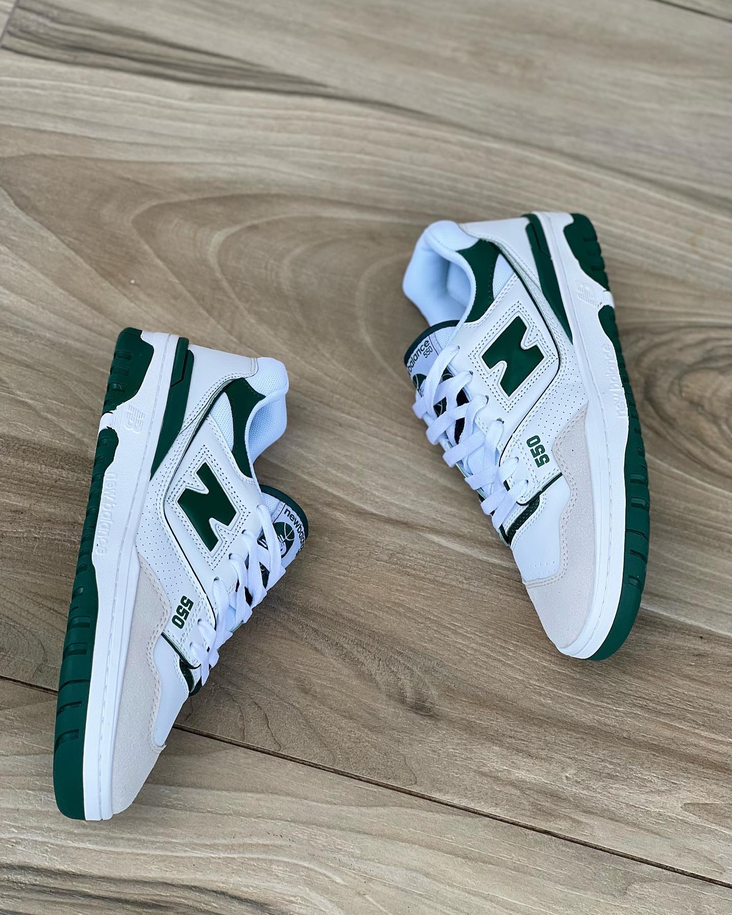 New Balance 550 white green